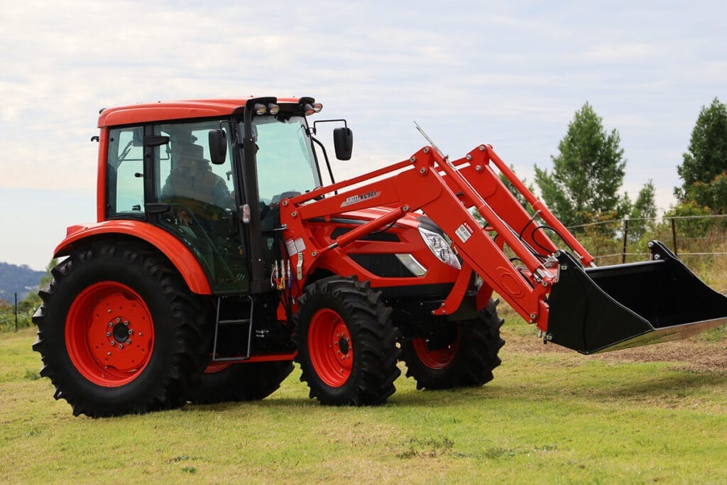 Kioti Larger Cab tractor with loader 105hp