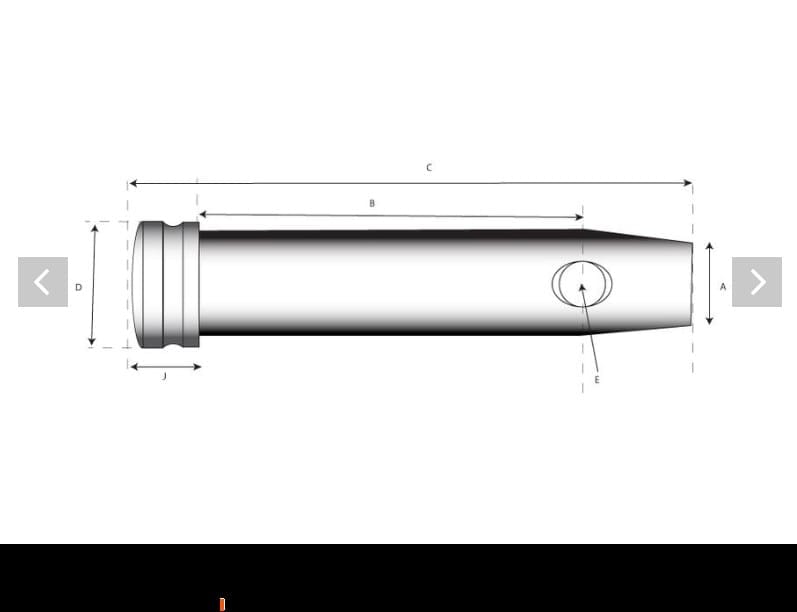 TOP LINK PIN CAT 45MM x 175MM