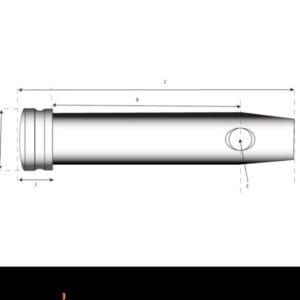 TOP LINK PIN CAT 45MM x  175MM