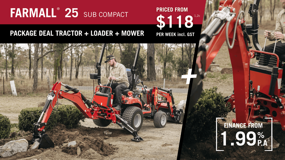 Case IH Compact 25SC Factory Promotion with backhoe